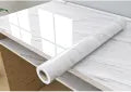 White Marble Wallpaper – PVC Self-Adhesive Sheet for Kitchen, Walls, and Cupboard Decoration