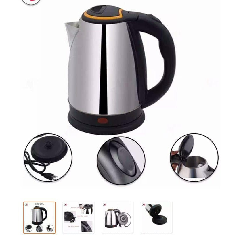 Electric Kettle 2.0L – 1500W Stainless Steel Auto Heating Water Boiler for Daily Kitchen Use