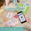 Pocket Inkless Mini Printer – Bluetooth Thermal Printer for Photos, Notes & Labels (Pink/Blue)