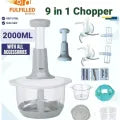 Chopper Food Processor 2000ML – 3-Blade Quick Press Chopper for Vegetables & Kitchen Tasks