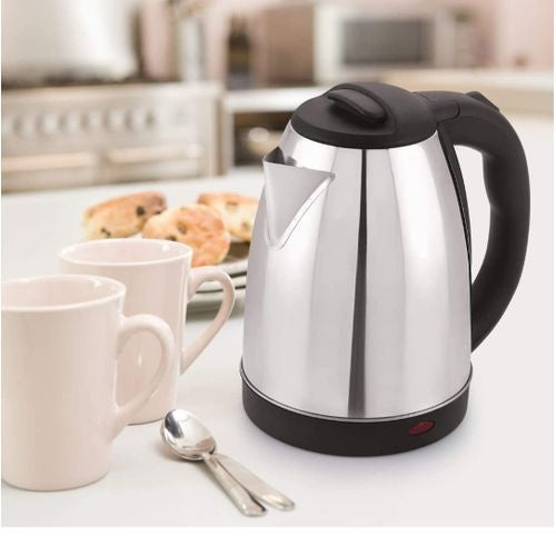 Electric Kettle 2.0L – 1500W Stainless Steel Auto Heating Water Boiler for Daily Kitchen Use