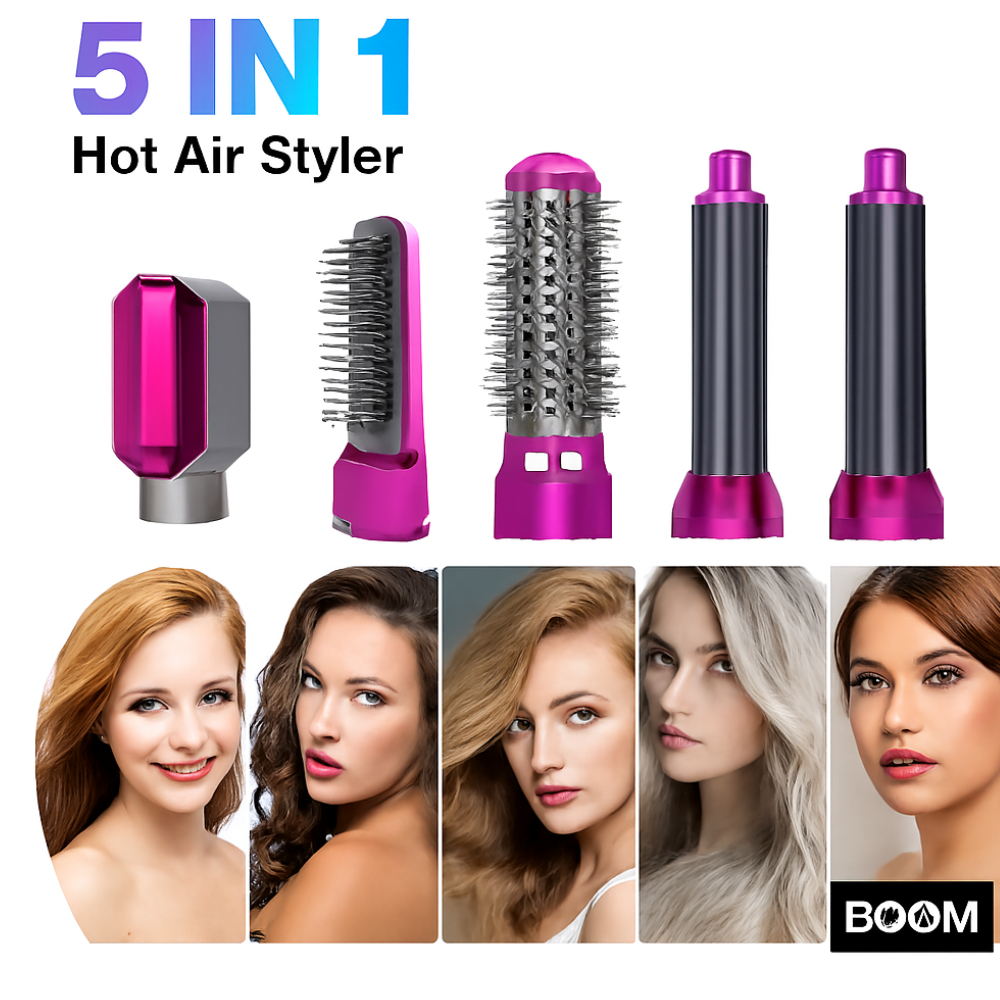 Hair Air Styler 5-in-1 – Professional Hair Styling Tool Set with Multiple Attachments