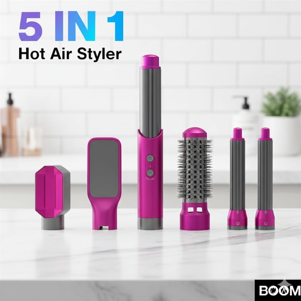 Hair Air Styler 5-in-1 – Professional Hair Styling Tool Set with Multiple Attachments