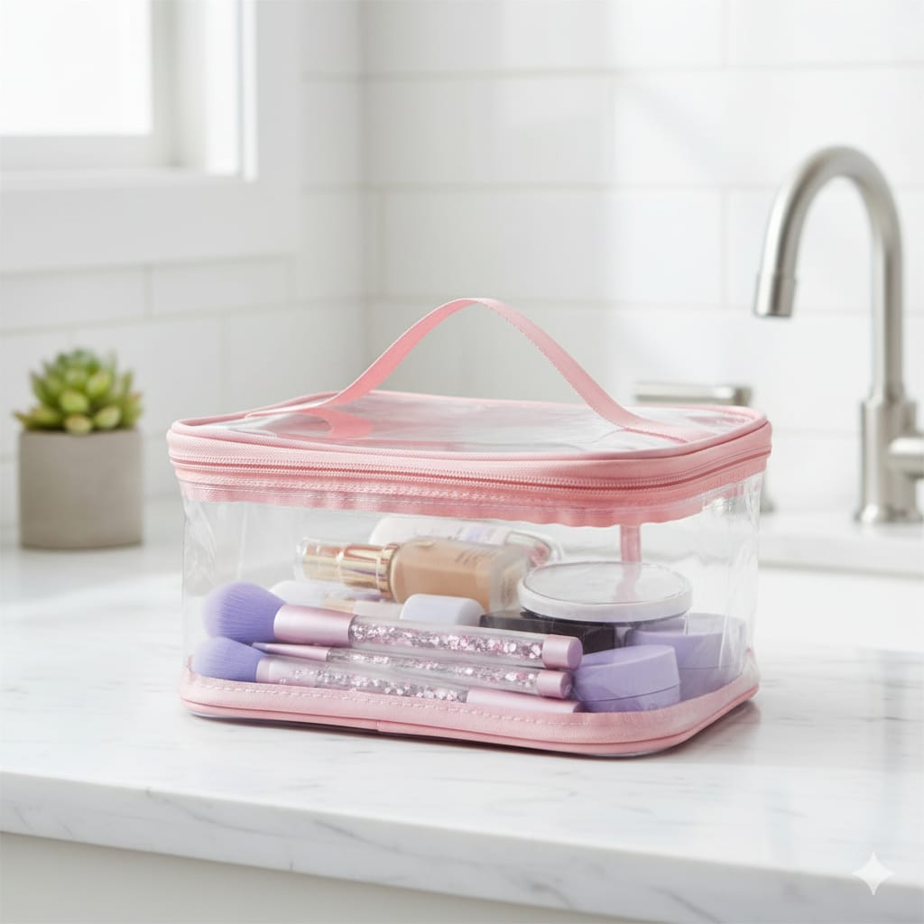 Cosmetic Makeup Pouch – Waterproof Hanging Travel Bag for Toiletries & Beauty Essentials